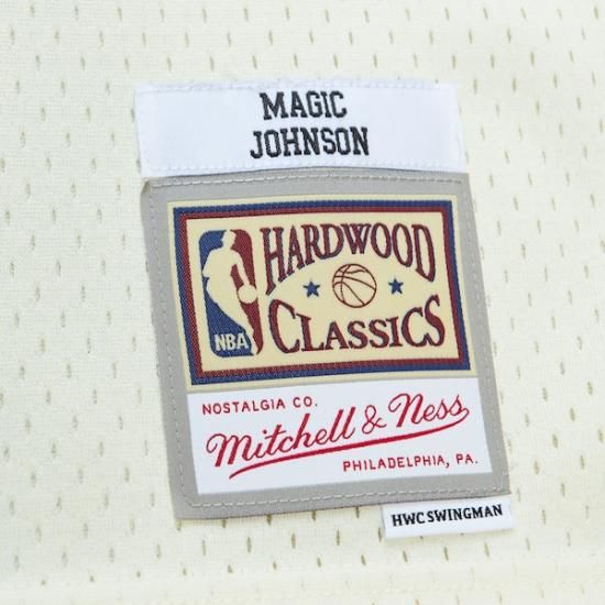 マジック・ジョンソン ロサンゼルス・レイカーズ ミッチェル&ネス チェーンstitch スウィングマ イメージ5