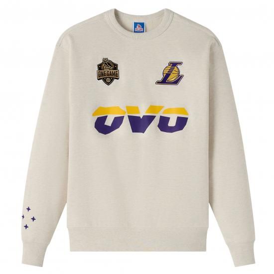 ロサンゼルス・レイカーズ OVO x NBA フリース スウェット - ナチュラル イメージ1