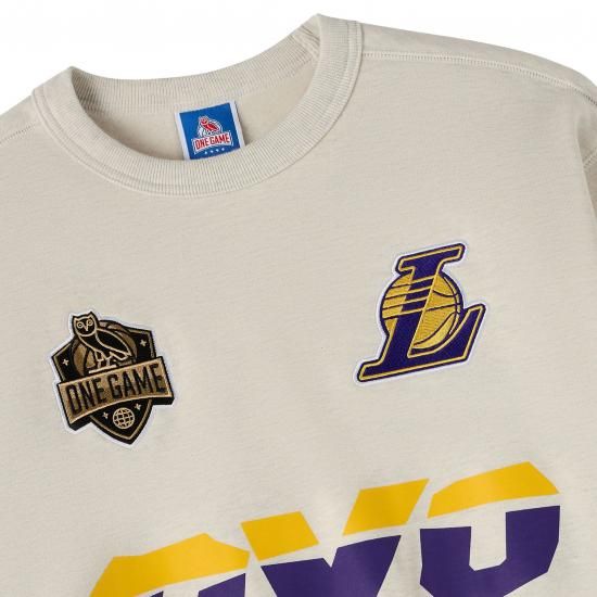 ロサンゼルス・レイカーズ OVO x NBA フリース スウェット - ナチュラル イメージ3