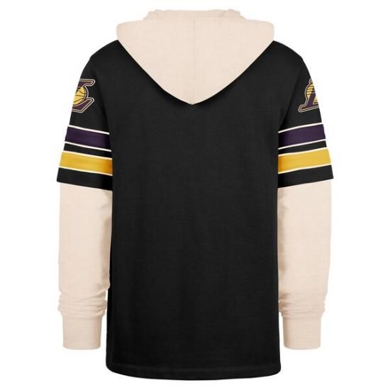 ロサンゼルス・レイカーズ '47 スプリット ゾーン コーナーバック デュオ パーカー - ブラック イメージ3