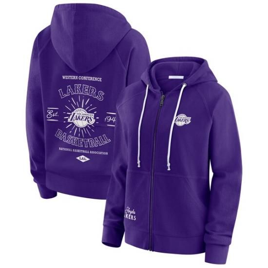 ロサンゼルス・レイカーズ WEAR エリン・アンドリューズ レディース ヴィンテージ フル-ジップ  イメージ1