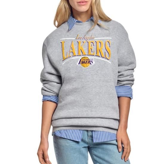 ロサンゼルス・レイカーズ スターター レディース アーチ ストライプ フリース クルーneck スウ イメージ1