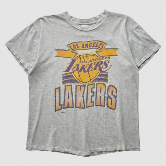 ロサンゼルス・レイカーズ 90s Tシャツ - ヘザー グレー - S バイ ファナティクス リアル イメージ1