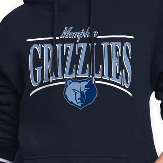 メンフィスグリズリーズ スターター レディース アーチ ストライプ フリース パーカー - ネイビー イメージ3