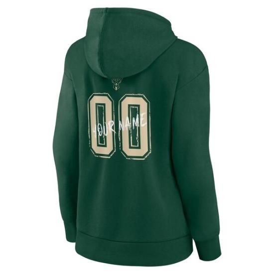 ミルウォーキーバックス レディース Hustle カスタム プルオーバー パーカー - ハンター グ イメージ3