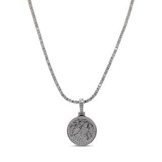 ミネソタティンバーウルブズ GLD 14K ホワイト ゴールド ロゴ ペンダント & 20