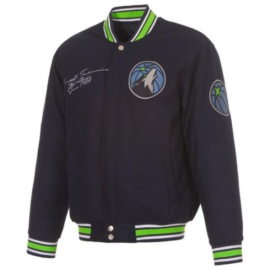 ミネソタティンバーウルブズ JH デザイン リバーシブル ウール フル-Snap ジャケット - ネ イメージ2