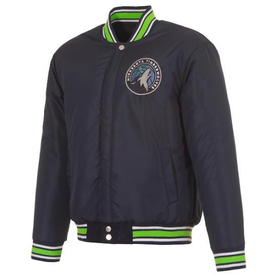 ミネソタティンバーウルブズ JH デザイン リバーシブル ウール フル-Snap ジャケット - ネ イメージ3