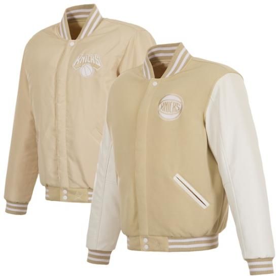 ニューヨークニックス JH デザイン フル-ジップ リバーシブル ジャケット - タン イメージ1