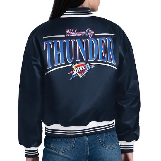 オクラホマシティサンダー スターター レディース アーチ ストライプ フル-Snap サテン ヴィー イメージ2