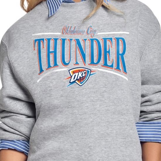 オクラホマシティサンダー スターター レディース アーチ ストライプ フリース クルーneck スウ イメージ3