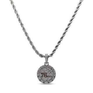フィラデルフィアセブンティシクサーズ GLD 14K ホワイト ゴールド ロゴ ペンダント & 20 サムネイル