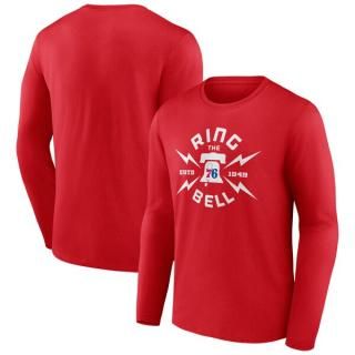 フィラデルフィアセブンティシクサーズ パーカー ロングスリーブ Tシャツ - レッド サムネイル