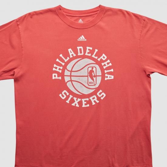 フィラデルフィアセブンティシクサーズ Adidas 2000s ロングスリーブ Tシャツ - レッド イメージ3