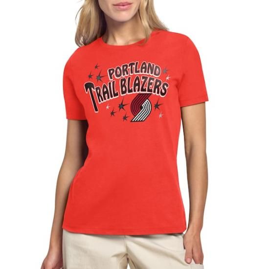 ポートランドトレイルブレイザーズ スターター レディース ファイヤーworks Tシャツ - レッド イメージ1