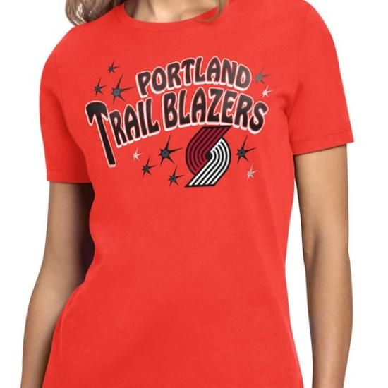 ポートランドトレイルブレイザーズ スターター レディース ファイヤーworks Tシャツ - レッド イメージ3