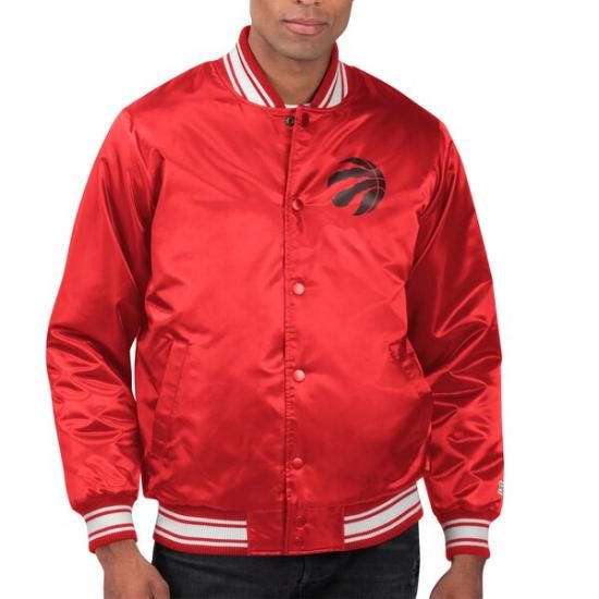 トロントラプターズ スターター プリント チーム ネーム サテン ヴィーシティ フル-Snap ジャ イメージ1