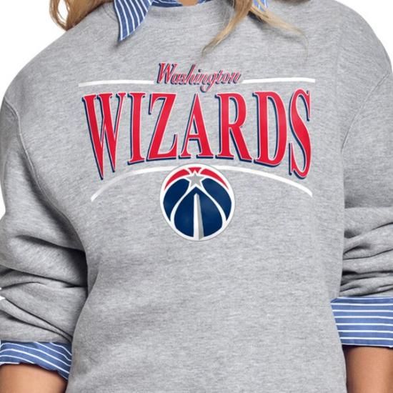 ワシントンウィザーズ スターター レディース アーチ ストライプ フリース クルーneck スウェッ イメージ3