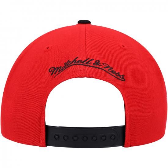 シカゴブルズ ミッチェル&ネス サイド コア 2.0 スナップバック ハット - レッド/ブラック イメージ4