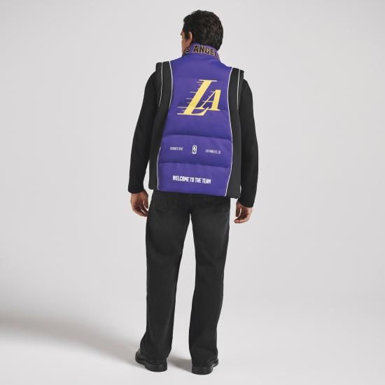 ロサンゼルス・レイカーズ オフ Seasオン x NBA ユニセックス チーム パフer ベスト - イメージ4