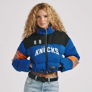 ニューヨークニックス オフ Seasオン x NBA レディース 短く切った パフer ジャケット サムネイル