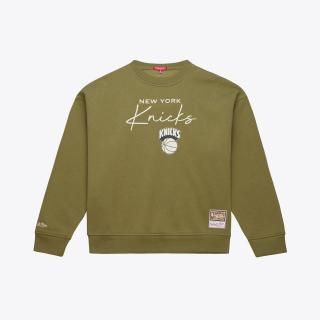 ニューヨークニックス ミッチェル&ネス レディース 軽量 スクリプト スウェット - Olive サムネイル