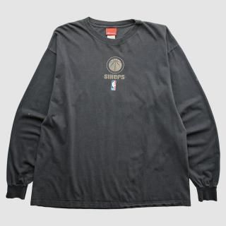 フィラデルフィアセブンティシクサーズ リーボック 2000s ロングスリーブ Tシャツ - ブラック サムネイル