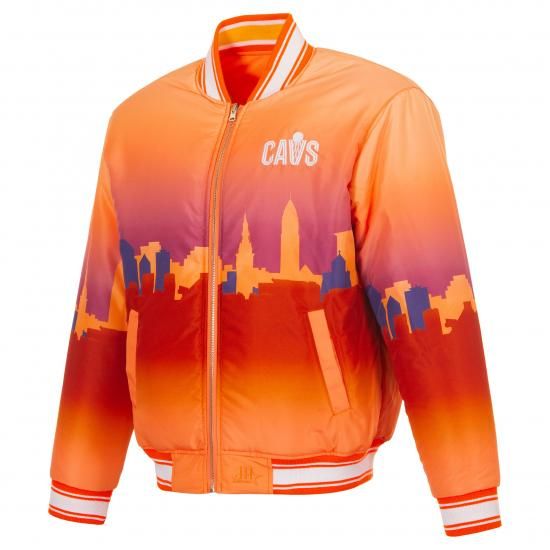 クリーブランドキャバリアーズ JH デザイン リバーシブル フル-ジップ Flight ジャケット イメージ3