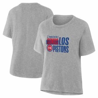 デトロイトピストンズ レディース Noches トレーニング Tシャツ - グレー サムネイル