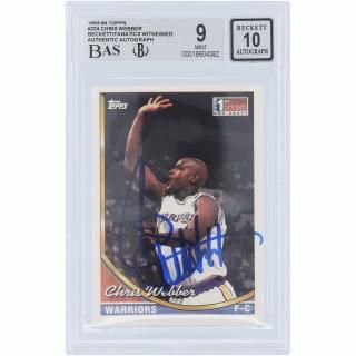 クリス・ウェバー ゴールデンステイトウォリアーズ 直筆サイン入り 1993-94 トッププレーヤー サムネイル