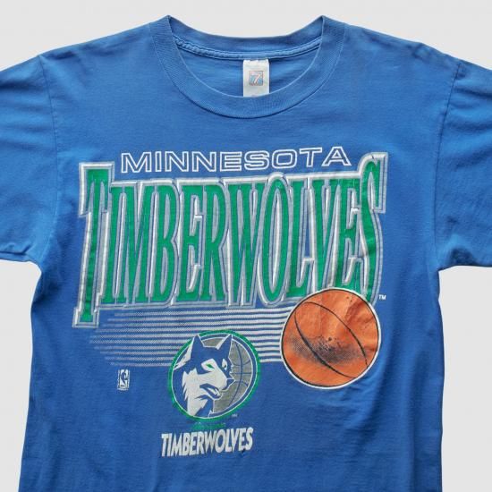 ミネソタティンバーウルブズ ロゴ 7 90s Tシャツ - ブルー - S バイ ファナティクス リ イメージ2