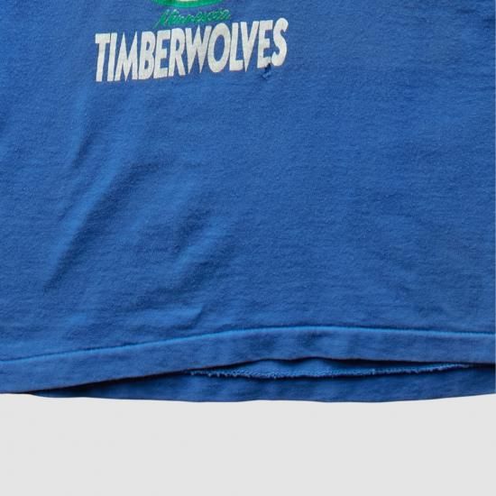 ミネソタティンバーウルブズ ロゴ 7 90s Tシャツ - ブルー - S バイ ファナティクス リ イメージ4