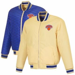 ニューヨークニックス JH デザイン リバーシブル フル-ジップ Flight ジャケット - クリ サムネイル