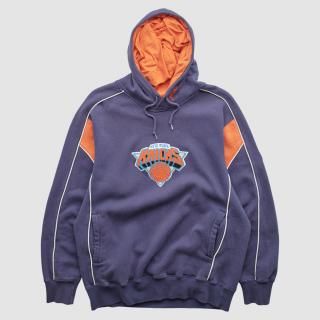 ニューヨークニックス マジェスティック 2000s フード付き プルオーバー スウェット - ネイビ サムネイル