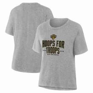 ニューヨークニックス レディース フープ For Troops Tシャツ - グレー サムネイル