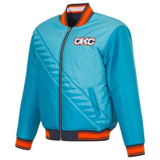 オクラホマシティサンダー JH デザイン リバーシブル フル-ジップ Flight ジャケット - イメージ3