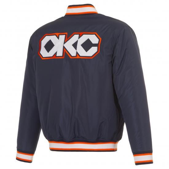 オクラホマシティサンダー JH デザイン リバーシブル フル-ジップ Flight ジャケット - イメージ4