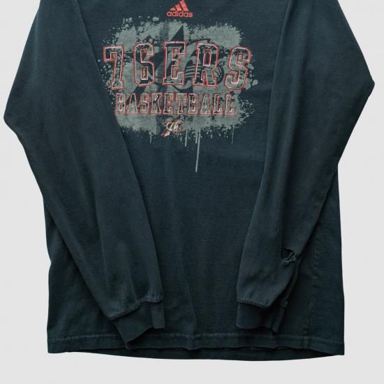 フィラデルフィアセブンティシクサーズ Adidas 2000s ロングスリーブ Tシャツ - ブラッ イメージ3