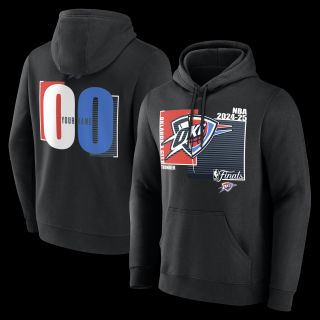 オクラホマシティサンダー 2025 NBA ファイナル カスタム プルオーバー パーカー - ブラッ サムネイル