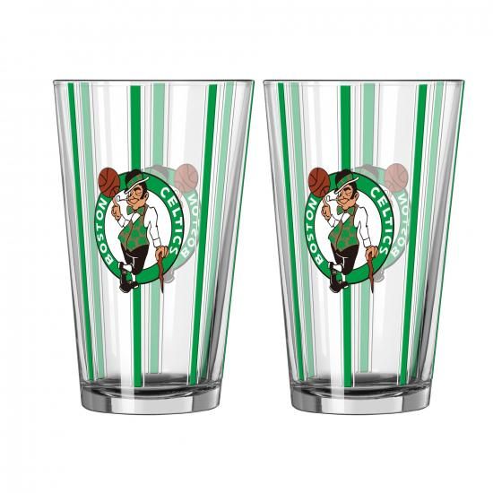 ボストンセルティックス ロゴ ブランドs 2点 16オンス(473ml) ストライプ パイント(47 イメージ1