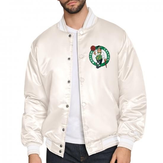 ボストンセルティックス スターター ダブル チーム サテン ヴィーシティ フル-Snap ジャケット イメージ1