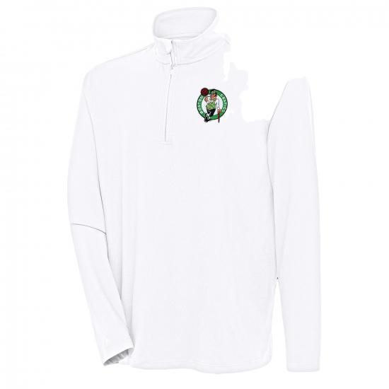 ボストンセルティックス アンティグア Hunk クォーター-ジップ プルオーバー トップ - ホワイ イメージ1