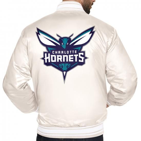 シャーロットホーネッツ スターター ダブル チーム サテン ヴィーシティ フル-Snap ジャケット イメージ2