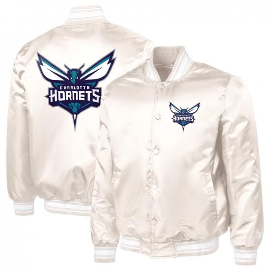 シャーロットホーネッツ スターター ダブル チーム サテン ヴィーシティ フル-Snap ジャケット イメージ3