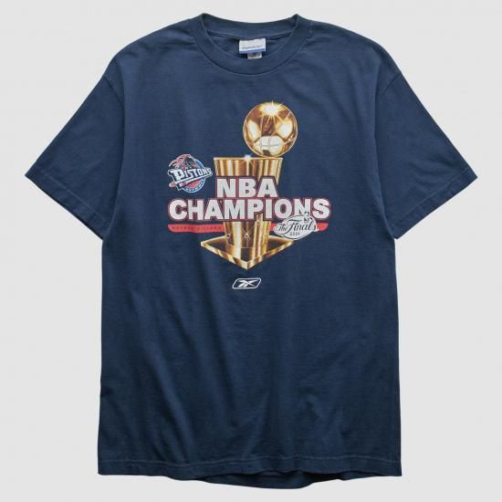 デトロイトピストンズ リーボック 2004 Tシャツ - ネイビー - M バイ ファナティクス リ イメージ1