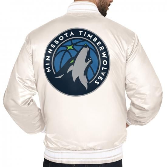 ミネソタティンバーウルブズ スターター ダブル チーム サテン ヴィーシティ フル-Snap ジャケ イメージ2