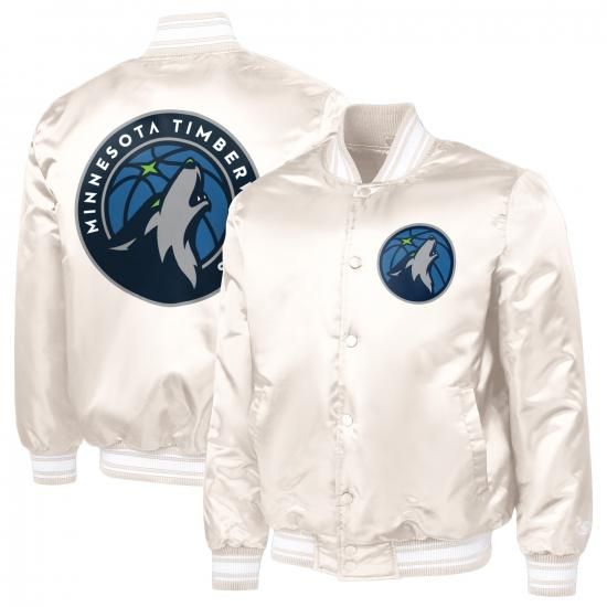 ミネソタティンバーウルブズ スターター ダブル チーム サテン ヴィーシティ フル-Snap ジャケ イメージ3