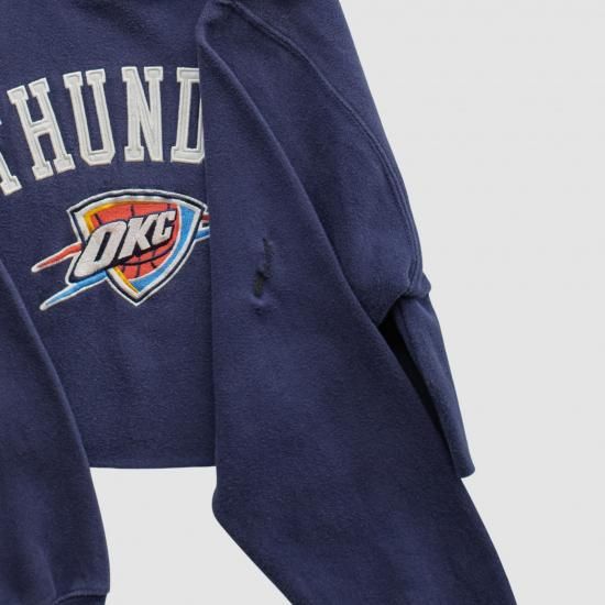 オクラホマシティサンダー Adidas 2010s フード付き プルオーバー スウェット - ネイビ イメージ2