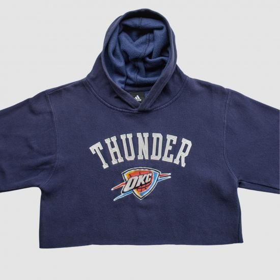 オクラホマシティサンダー Adidas 2010s フード付き プルオーバー スウェット - ネイビ イメージ4