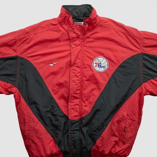 フィラデルフィアセブンティシクサーズ リーボック 2000s フル Snap ジャケット - レッド イメージ3